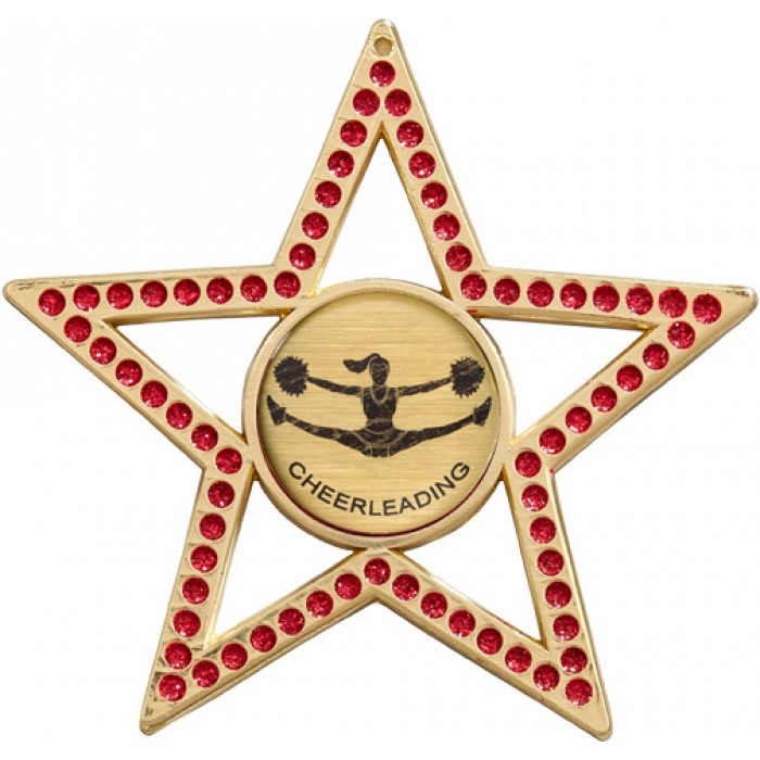RED STAR MEDAL - 75MM - GOLD, SILVER, BRONZE 